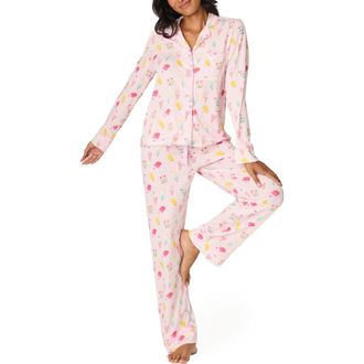 PJ Salvage Playful Print Pajamas in Pink Multi at Nordstrom, Size X-Small