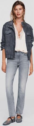 Mother The Dazzler Mid-Rise Straight Jeans
