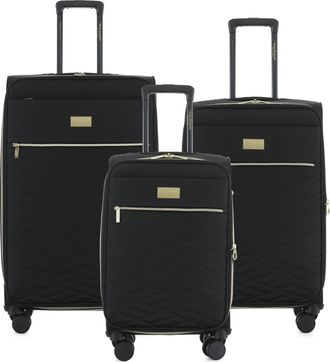 Isaac Mizrahi New York Monroe Softside Lightweight Expandable 3-Piece Luggage Set