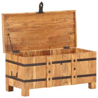 Berkfield Home Chest 90x40x40 cm Solid Acacia Wood in Brown | Size: 90 x 40 x 40 cm