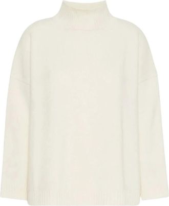 Max Mara Wkdborgia Jersey de Cuello Alto - Knitwear - Mujer - Blanco - M