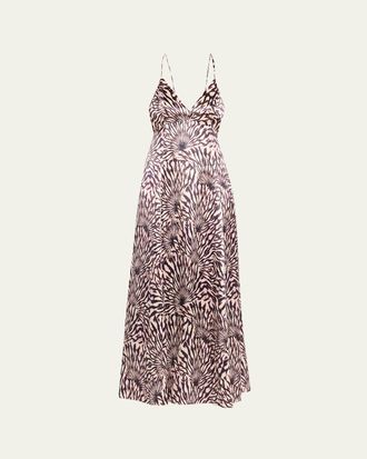 Ulla Johnson Oriana Sleeveless Open-Back Satin Dress