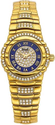 Piaget Pre-owned Piaget Piaget Tanagra Quartz Diamond Blue Dial Ladies Watch 16035