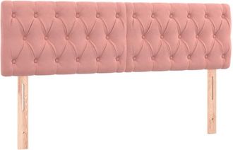 vidaXL Cabeceros 2 unidades de terciopelo rosa 80x7x78/88 cm Vidaxl