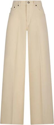 Haikure Bethany Short Length Twill 45 - Dames - Loose Fit Jeans - Geel - W25 - Katoen - Jeans