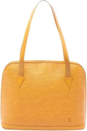 Louis Vuitton Pre-owned Lussac Tote Bag - Dames - Vintage Shopper - Geel - ONE Size - Leer - Vintage
