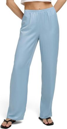 Favorite Daughter The Everything Satin Wide Leg Pants in Sea Blue at Nordstrom, Size X-Small