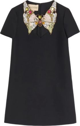 Valentino Garavani Abito corto con dettaglio farfalla - Nero