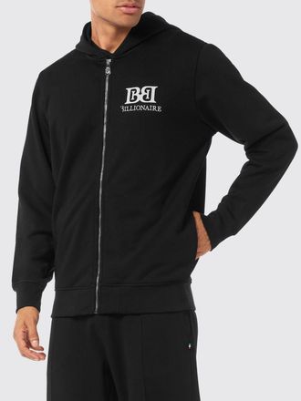 Billionaire Boys Club Cotton Zip-Up Hoodie with Slit Pockets and Contrast Logo