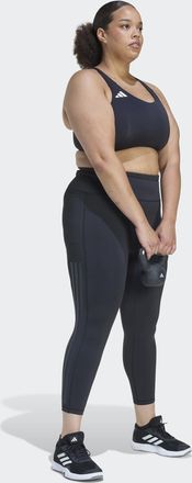 adidas Trainingstights ADIDAS PERFORMANCE OPTIME WORKOUT 3-STREIFEN 7/8 LEGGINGS - GROSSE GR&Ouml;SSEN, Damen, Gr. 1X, N-Gr, schwarz,, Obermaterial: 73% Polyester