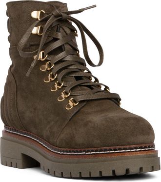 BEAUTIISOLES Ronnie Lace-Up Lug Sole Boot in Khaki at Nordstrom Rack, Size 5.5
