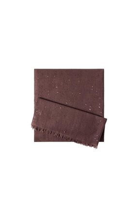 Brunello Cucinelli Cashmere and silk Diamond yarn scarf in Grape at Nordstrom