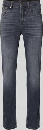 HUGO BOSS Slim Fit Jeans aus Baumwoll-Mix Modell DELAWARE in Mittelgrau, Größe 30/32