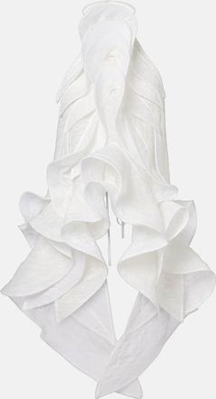 Maticevski Top &Eacute;toile Wave con volantes