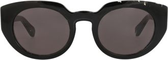 Chlo&eacute; Round-Frame Recycled Acetate Sunglasses