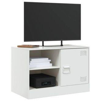 Berkfield Home TV Cabinets 2 pcs White 67x39x44 cm Steel | Size: 67 x 39 x 44 cm