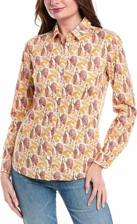 J.McLaughlin Lois Button-Up Shirt In Rare Bird