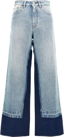 Maison Margiela Womens Contrast Insert Jeans
