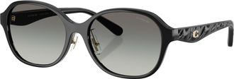 Coach Womens 56 mm Black Sunglasses