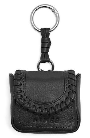 Aim&eacute;e All For Love Leather Bag Charm in Black at Nordstrom