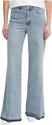 Oui Wide Jeans - Dames - Loose Fit Jeans - Blauw - XS - Denim - Jeans