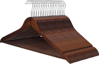 MegaChef 20 Piece Acacia Wood Swivel Hook Hanger Set in Dark Brown at Nordstrom