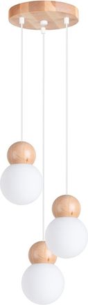Sollux Lighting Design Pendellampe Pekka 3-flammig, Holz