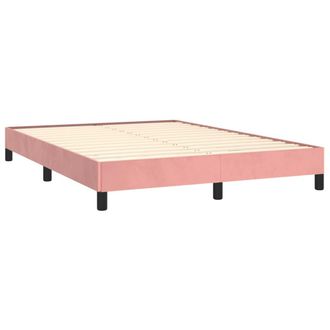 vidaXL Estructura De Cama Sin Colch&oacute;n Terciopelo Rosa 140x200 Cm Vidaxl