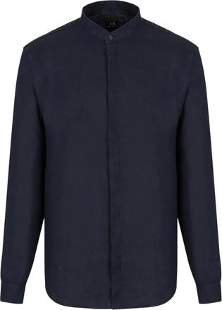 A|X Armani Exchange Herenoverhemd - Heren - Casual Overhemden - Blauw - XS - Overhemden