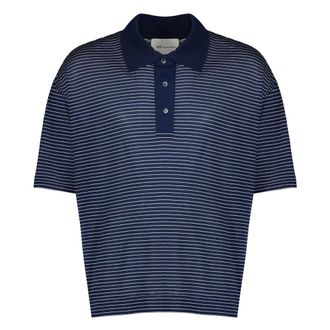Ami Polo Shirts, unisex, Blue, Size: S De Coeur Polo