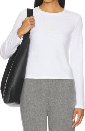 perfectwhitetee Jamie Long Sleeve Top In White