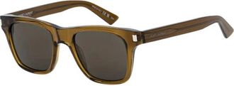 Saint Laurent Zonnebrillen - Heren - Zonnebrillen - Bruin - 50 MM - Accessoires