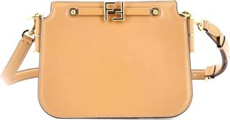 Fendi Touch leren schoudertas - Bruin