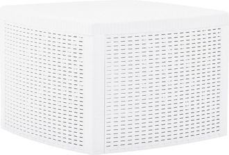vidaXL Mesa Auxiliar De Pl&aacute;stico Blanco 54x54x36,5 Cm Vidaxl