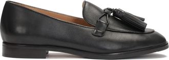 Kazar Dames platte schoenen met kwastjes - Dames - Loafers - Zwart - 39 1/2 EU - Leer - Schoenen