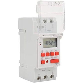 OEM Temporizador Programable - 24 V Cc - 30 A - Pantalla Lcd - Carril Din 35 Mm - Semanal 7 D&iacute;as - 16 Programas Por D&iacute;a