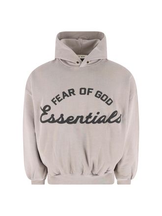 Fear of God Black Oversized Arched Logo Hooded Sweatshirt