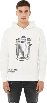 Dsquared2 White Graphic Logo Hoodie