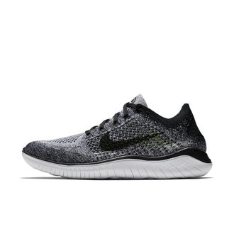 Nike Mens Free Run Flyknit 2018 Road Running Shoes in White | 942838-101