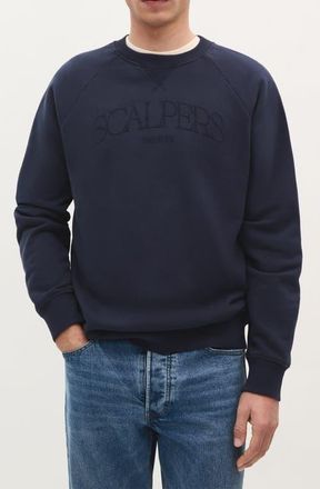 Scalpers Theatre Flock Sweater in Navy at Nordstrom, Size Xx-Large Eu