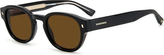 Dsquared2 D2 0014/S 2M2 Zonnebril - Heren - Accessoires - Zwart - Maat: 49 MM