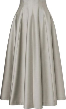 Alberta Ferretti Gonna midi plissé - Grigio