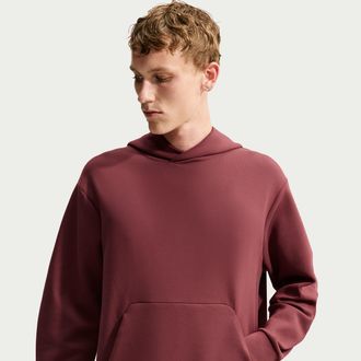 Nike Mens 24.7 ImpossiblySoft Dri-FIT Pullover Hoodie in Brown | IR8807-255