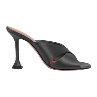 Amina Muaddi Heeled Mules, female, Black, Size: 10 1/2 US Salma Slipper 95