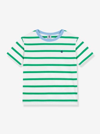 Petit Bateau Gestreiftes T-Shirt f&uuml;r Kinder PETIT BATEAU wei&szlig;
