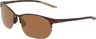 Nike Sunglasses, male, Brown, Size: 62 MM Modern Metal Zone Sunglasses