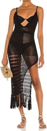 Flook Layanah Crochet Dress In Black