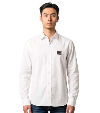 HUGO BOSS White Regular Logo Shirt