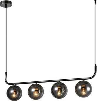 OEM Lampada Da Tavolo In Grafite Con Sfere In Vetro Fum&eacute; 4xe14 10w Alisa Light Prestige
