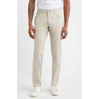 Brax Chuck Modern Fit Linen Blend Five-Pocket Pants in Beach at Nordstrom, Size 30 X 34